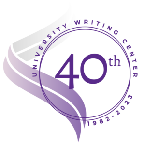 40 year celebration icon of the university writing center